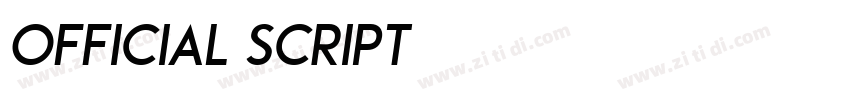 OFFICIAL SCRIPT字体转换